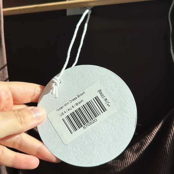 NEW princess polly long sleeve NOLAN MINI DRESS BROWN - Picture 6 of 10